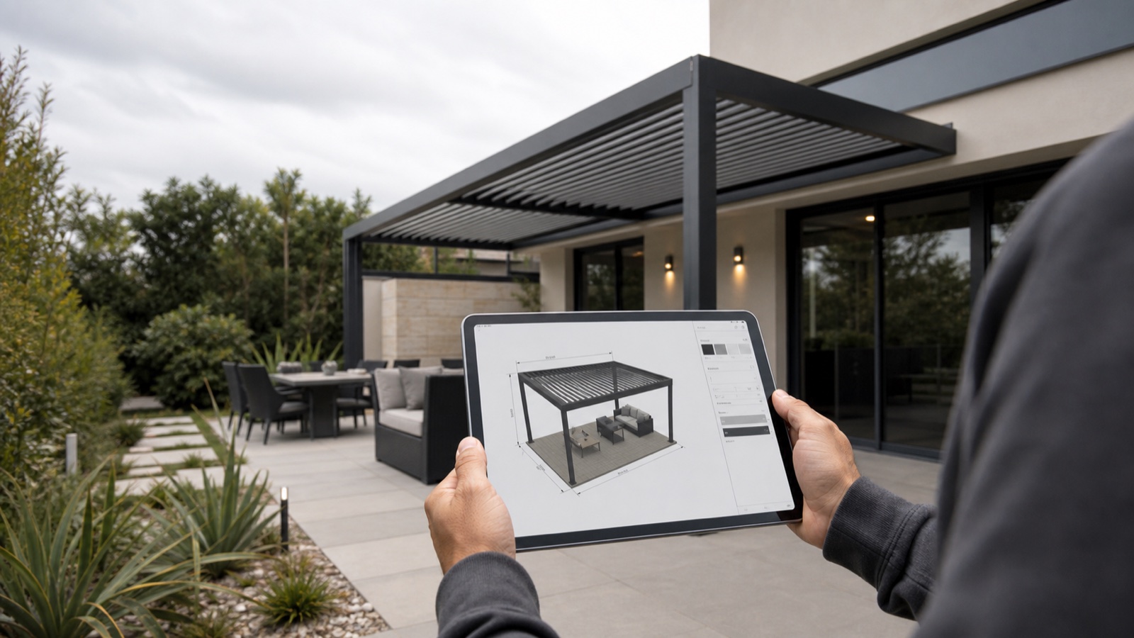 Pergola-Konfigurator für Duisburg: 3D, Preis und Montage in einem Projekt